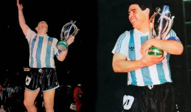 La Copa Artemio Franchi fue el último título de Maradona con Argentina. Foto: El Gráfico