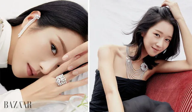 Seo Ye Ji posa con joyería de CHANEL. Fotos: Harper's BAZAAR Magazine