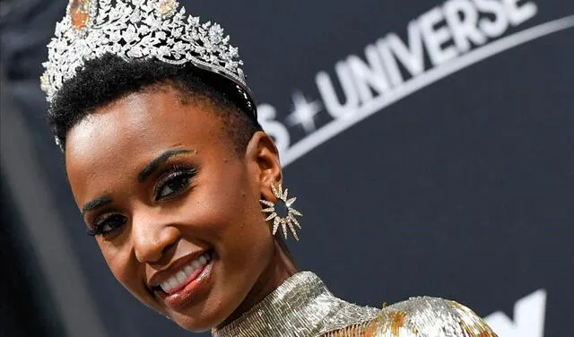 Zozibini Tunsi, de Sudáfrica, es la ganadora del Miss Universo 2019. Foto: AFP