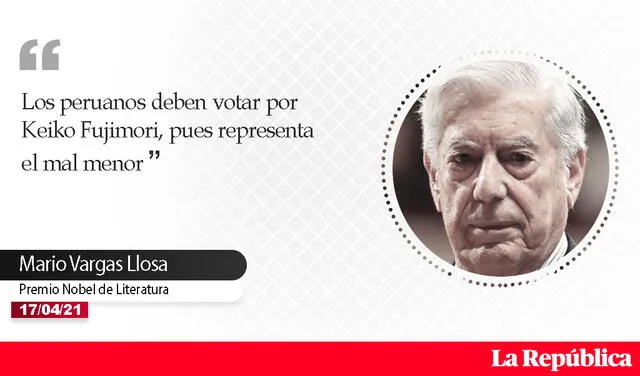 Frase de la semana de Mario Vargas Llosa. Foto: composición/La República