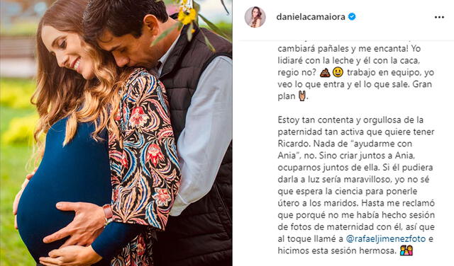 4.7.2021 | Parte 2 del post de Daniela Camaiora agradeciendo el apoyo de su esposo Ricardo Coda. Foto: captura Daniela Camaiora / Instagram