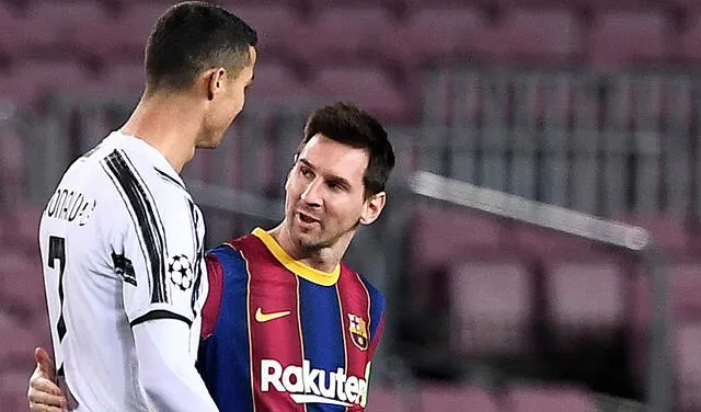 El emotivo abrazo entre Messi y Cristiano Ronaldo por la Champions League. Foto: UEFA
