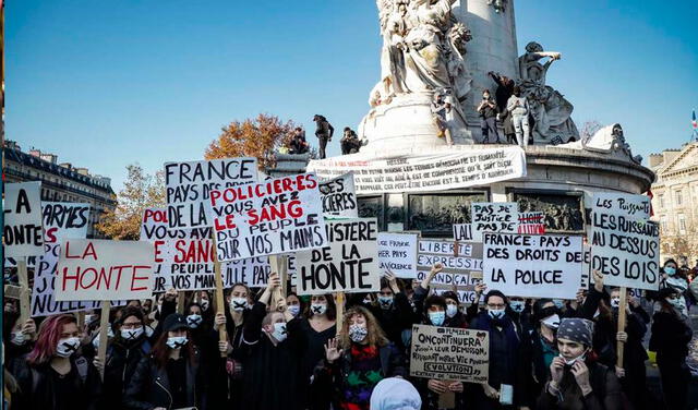 Multitudinarias manifestaciones se registran en Francia contra ley de seguridad
