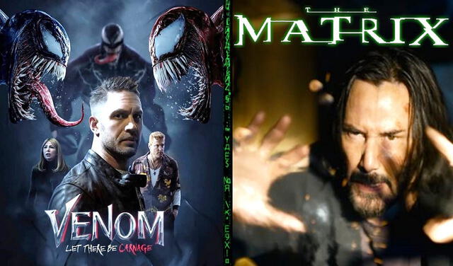 Venom 2 se ha posicionado como uno de los mejores estrenos del año. The Matrix 4 aún llegará a los cines en diciembre. Foto: composición/Sony Pictures/Warner Bros.