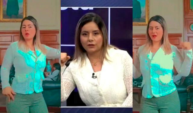 La legisladora es activa en esta red social y comparte otros videos donde aparecen otros lugares del Pleno y algunos de sus colegas partidarios. Foto: Captura Tiktok / RPP