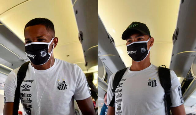 Plantel del Santos a su llegada a Argentina para el partido ante Boca Juniors. Foto: santosfc/Facebook