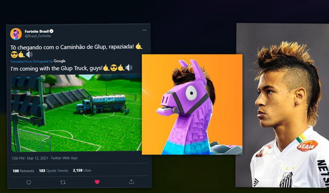 La foto de perfil temporal de Epic Games fue una llama con el peinado de Neymar. Foto: captura de Twitter