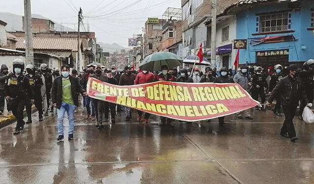 Huancavelica. La región que le dio alta votación a Castillo ahora protesta en su contra. Foto: Flor de María Hidalgo