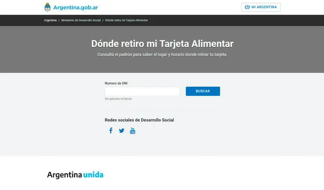 Puedes revisar el padrón de beneficiarios con tu número de DNI en la plataforma oficial. Foto: captura de argentina.gob.ar