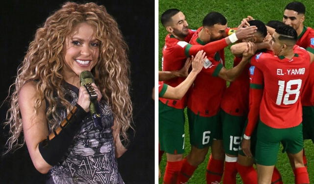Shakira festejó la victoria por 1-0 de Marruecos sobre Portugal en Qatar 2022.