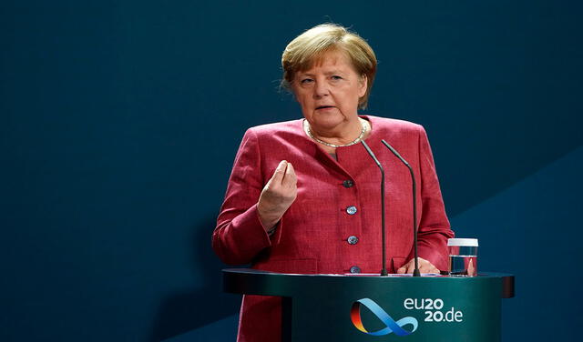 El 9 de octubre la canciller Angela Merkel se pronunció, desde Berlín, sobre el aumento de casos de coronavirus SARS-CoV-2 en Alemania. Foto: EFE