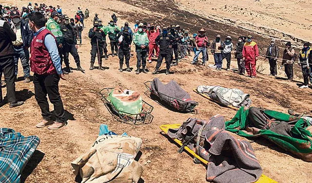 Víctimas mortales de incendio en hectáreas de pastos en Cusco. Entre los fallecidos hay 4 menores. Foto: La República.