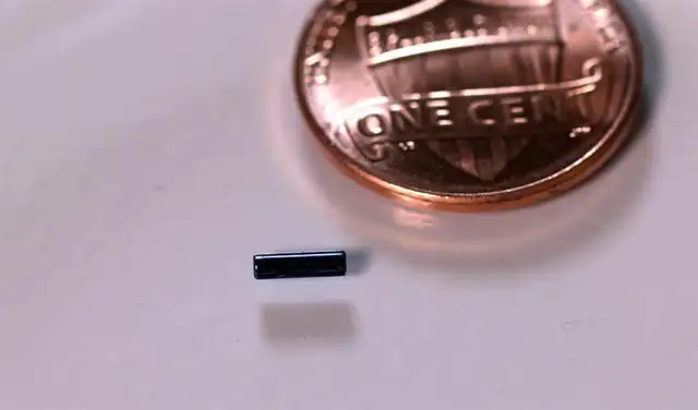 Bionaut Labs compara el tamaño de un microrrobot con una moneda de un centavo de dólar estadounidense. Foto: EFE/Bionaut Labs Bionaut Labs compara el tamaño de un microrrobot con una moneda de un centavo de dólar estadounidense. Foto: EFE/Bionaut Labs