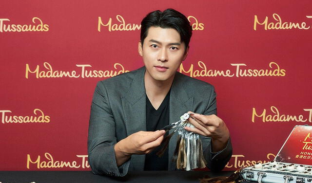 Hyun Bin, estrella de dramas coreanos, fue fotografiado y medido para la creación de su doble. Foto: Madame Tussauds.