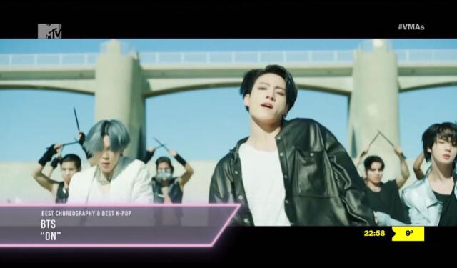 BTS gana a 'Best Coreo K-pop' en los MTV VMAs 2020. Créditos: Captura MTV