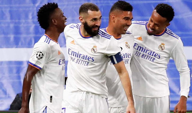 Benzema anotó el gol N°  1000 del Real Madrid en Champions League. Foto: Twitter @realmadrid