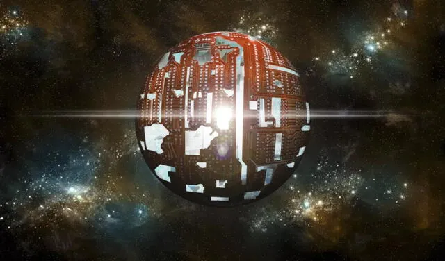 Ilustración de una esfera de Dyson, una megaestructura teórica que podría aprovechar toda la energía de una estrella. Foto: Marc Ward