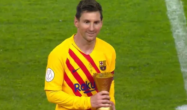 Lionel Messi fue elegido el mejor jugador de la final de la Copa del Rey. Foto: FC Barcelona