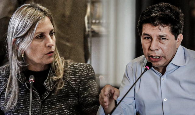La presidenta del Congreso pretendía vacar al presidente Pedro Castillo. Foto: composición Jazmin Ceras