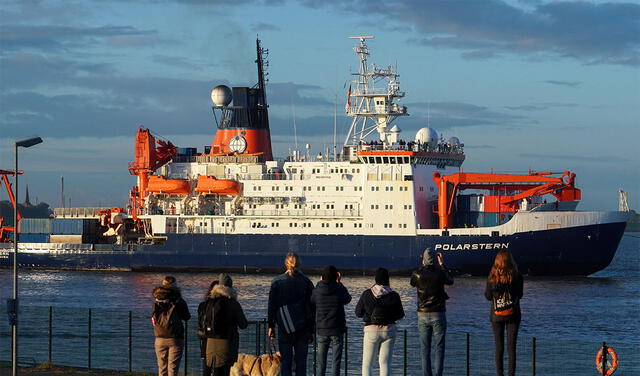 El 'Polarstern' regresó este lunes a Alemania. Foto: AFP