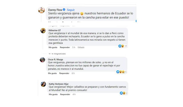 Comentarios de los hinchas tras apelación de Perú en el TAS. Foto: captura de Facebook