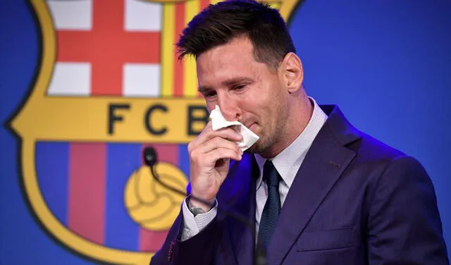 Lionel Messi se despedía entre llantos del club de sus amores en la temporada pasada. Foto: AFP