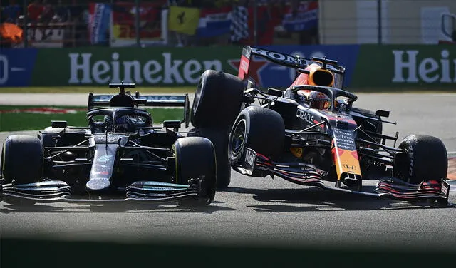 Max Verstappen y Lewis Hamilton fueron los protagonistas del GP de Italia. Foto: AFP