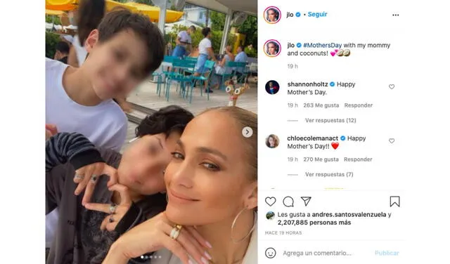 Jennifer Lopez celebró el Día de la Madre junto a sus hijos