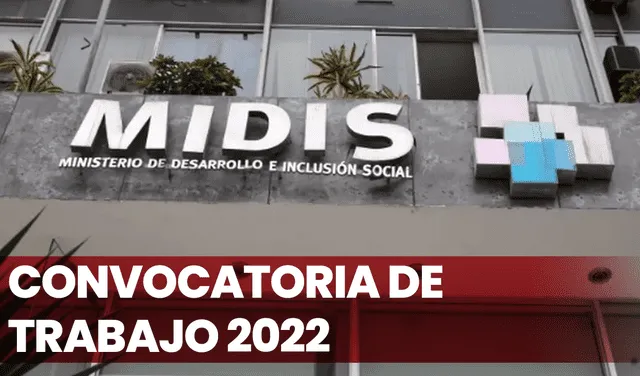 Convocatoria de trabajo Midis 2022