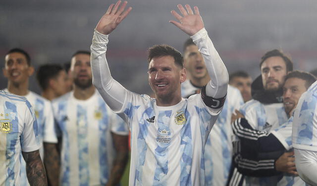Lionel Messi celebró el título de la Copa América 2021 luego del triunfo a Bolivia