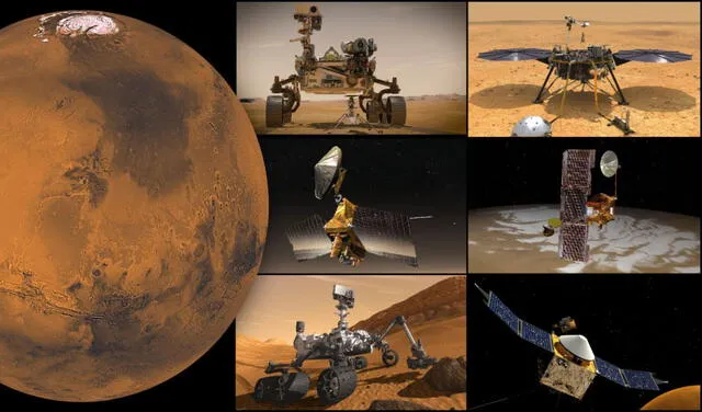 Las misiones de exploración robótica en Marte se detendrán durante un tiempo debido a la conjunción solar. Foto: NASA / JPL-Caltech