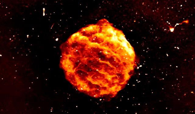 El remanente de supernova fue observado por los radiotelescopios ASKAP y procesado con la supercomputadora Setonix. Foto: CSIRO
