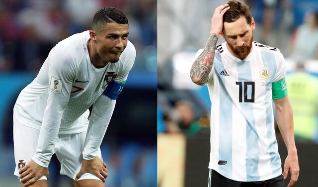 Cristiano Ronaldo y Lionel Messi se quedaron en la misma fase en Rusia 2018. Foto: composición/EFE