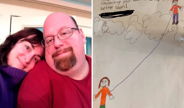 Alumna entrega un emotivo dibujo a maestra tras la muerte de su esposo