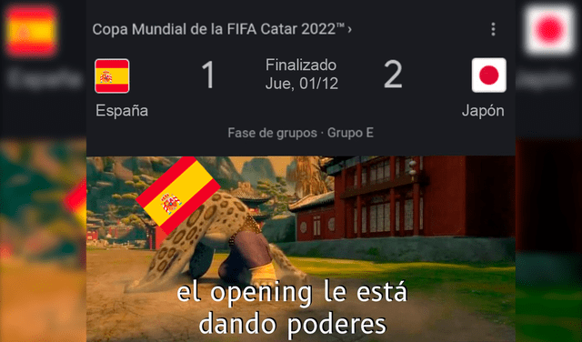 Memes del Japón vs. España. Foto: composición LR/Jazmin Ceras/Twitter