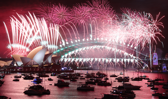 Australia fue uno de los primeros países en recibir el año nuevo 2023. Foto: AFP
