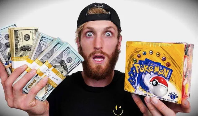 Logan Paul descubrió que gastó 3,5 millones de dólares en tarjetas de Pokémon falsas. Foto: captura de YouTube.