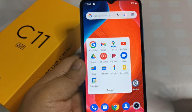 El Realme C11 funciona con Android 11 Go Edition. Foto: Juan José López / La República