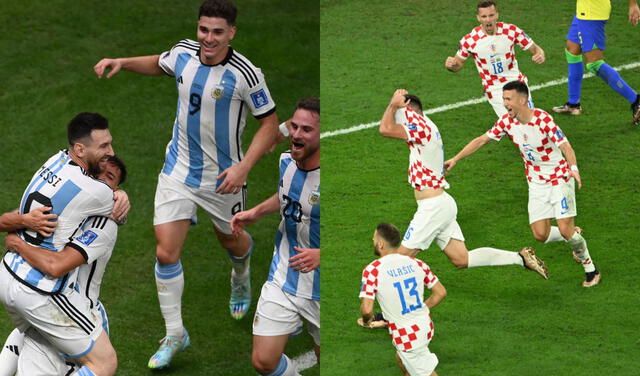 Argentina y Croacia juegan en el estadio Lusail, recinto donde se disputará la final del Mundial Qatar 2022. Foto: Composición LR/AFP