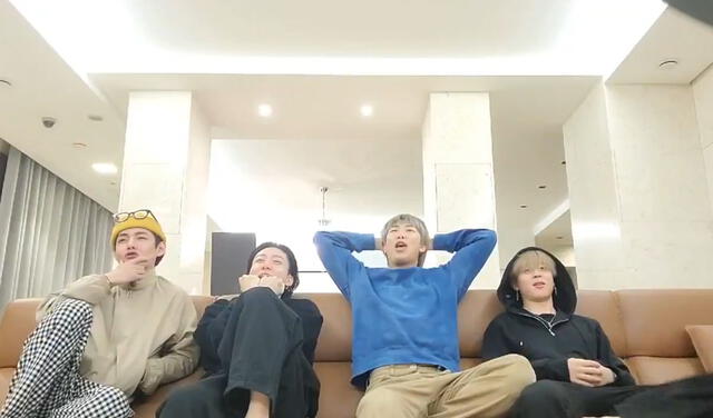 Así reaccionaron los miembros de BTS. Foto: captura @BTS_twt