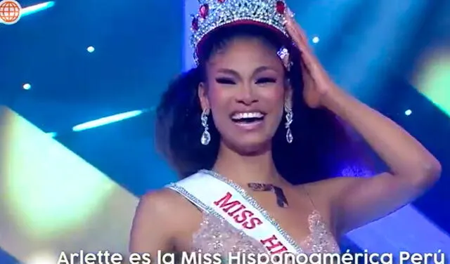 Arlette Rujel es coronada como Miss Hispanoamérica Perú 2022. Foto: captura América TV.