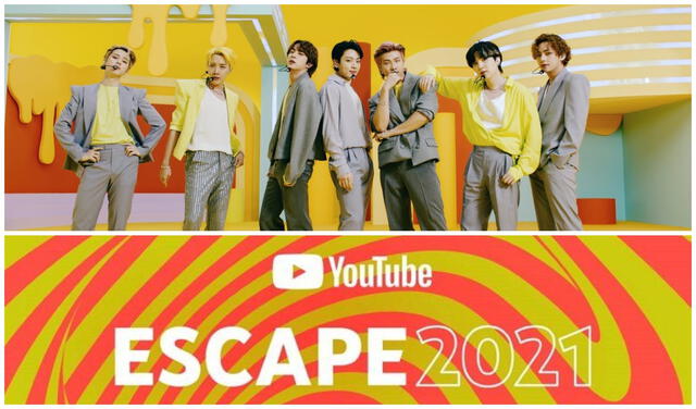 BTS aparecerá en Escape 2021 de YouTube. Foto: composición LR / Imágenes YouTube y HYPE