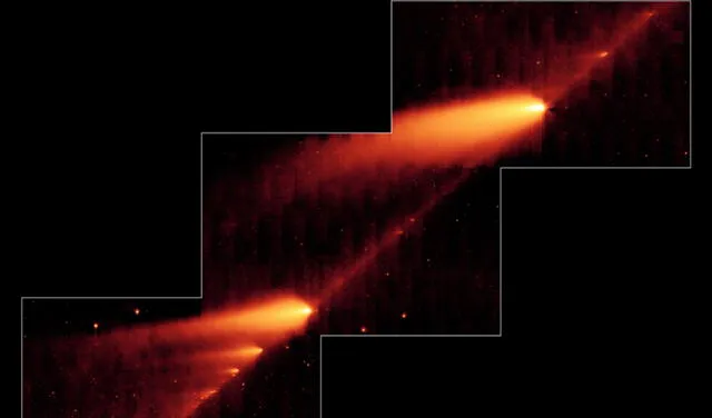 Restos del cometa SW3 (73P/Schwassmann-Wachmann 3) ingresarán a la atmósfera terrestre este 30 y 31 de mayo. Foto: NASA / Spitzer Space Telescope