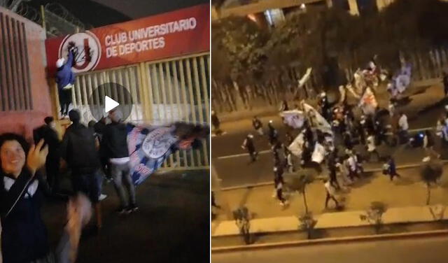 Supuestos hinchas de Alianza Lima realizaron el ataque contra el Estadio Monumental. Foto: captura de Twitter/Nico Kubo