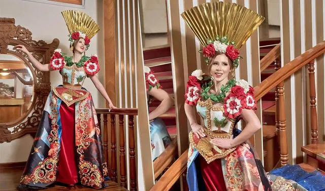 Tacna heroica, se llamó el traje que lució Camila Lince, Miss Tacna 2021. Foto: Miss Perú / Facebook