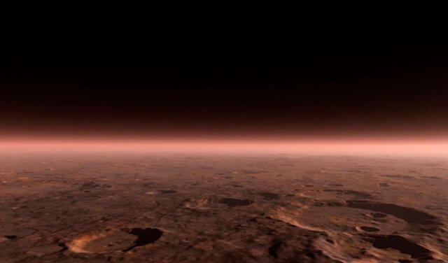 La delgada atmósfera de Marte contiene cantidades ínfimas de oxígeno. Foto: NASA