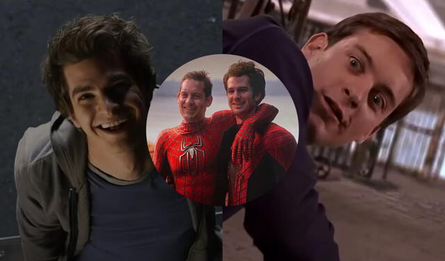 Andrew Garfield y Tobey Maguire se infiltraron en el estreno de Spiderman no way home