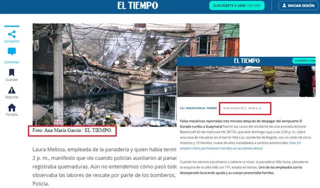 Imagen de una infraestructura destruida. Foto: captura en El Tiempo.