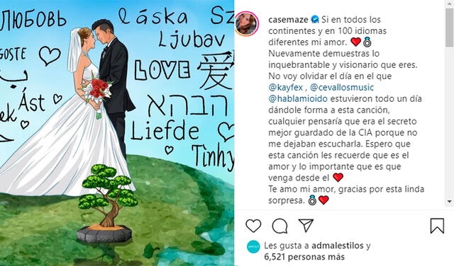 5.3.2021 | Post de Cassandra Sánchez De Lamadrid sobre la canción "Bonsai" de Deyvis Orosco. Foto: Cassandra Sanchez / Instagram