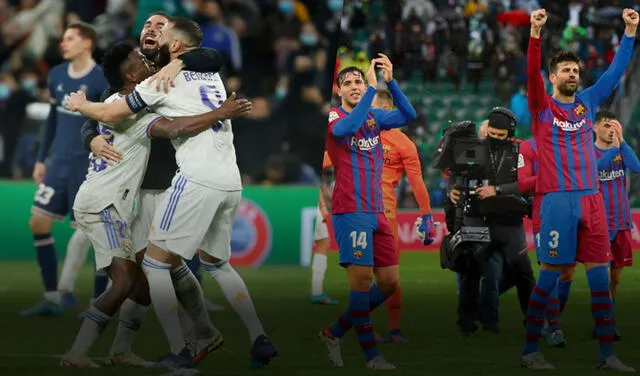 Real Madrid vs. FC Barcelona: el derbi se jugará el domingo 20 a las 3.00 p. m. (hora peruana). Foto: composición GLR/EFE/AFP